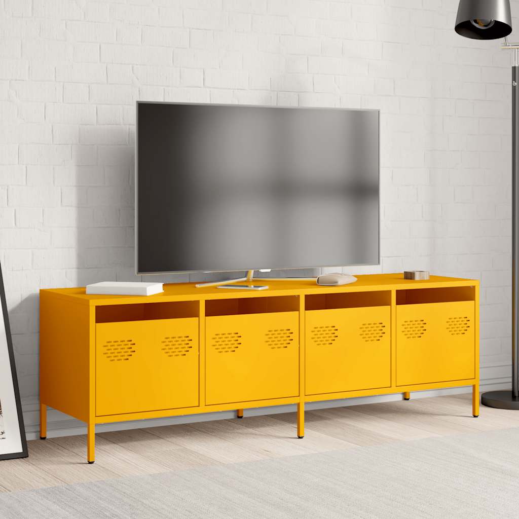 Industrial Steel 53 Inch TV Tele Stand Unit Cabinet With 4 Storage Drawers