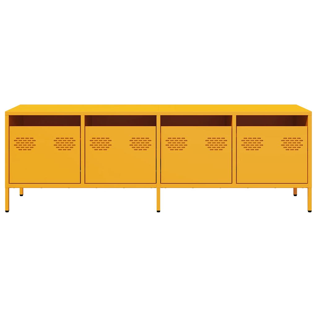 Industrial Steel 53 Inch TV Tele Stand Unit Cabinet With 4 Storage Drawers