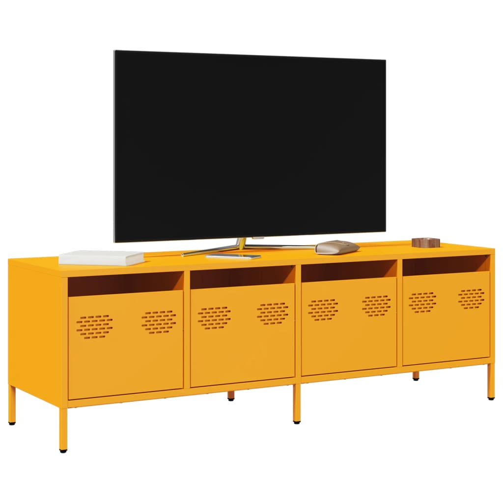 Industrial Steel 53 Inch TV Tele Stand Unit Cabinet With 4 Storage Drawers