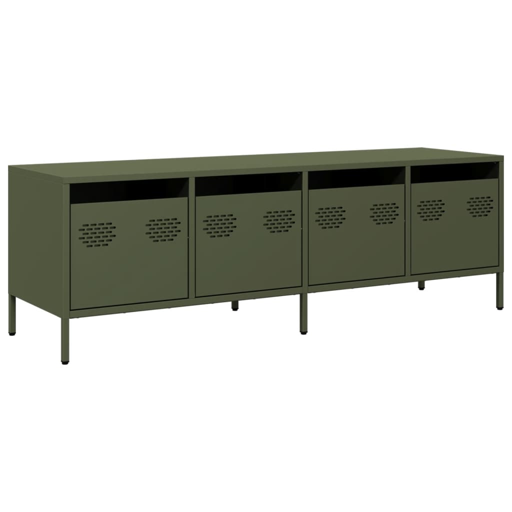 Industrial Steel 53 Inch TV Tele Stand Unit Cabinet With 4 Storage Drawers