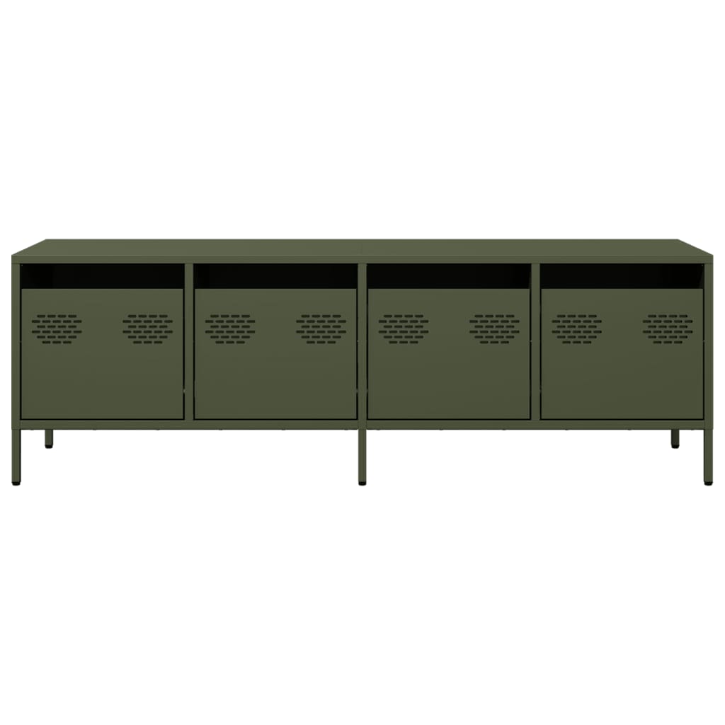 Industrial Steel 53 Inch TV Tele Stand Unit Cabinet With 4 Storage Drawers