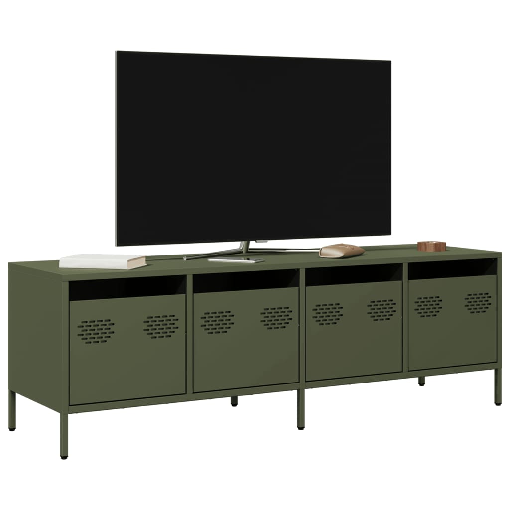 Industrial Steel 53 Inch TV Tele Stand Unit Cabinet With 4 Storage Drawers
