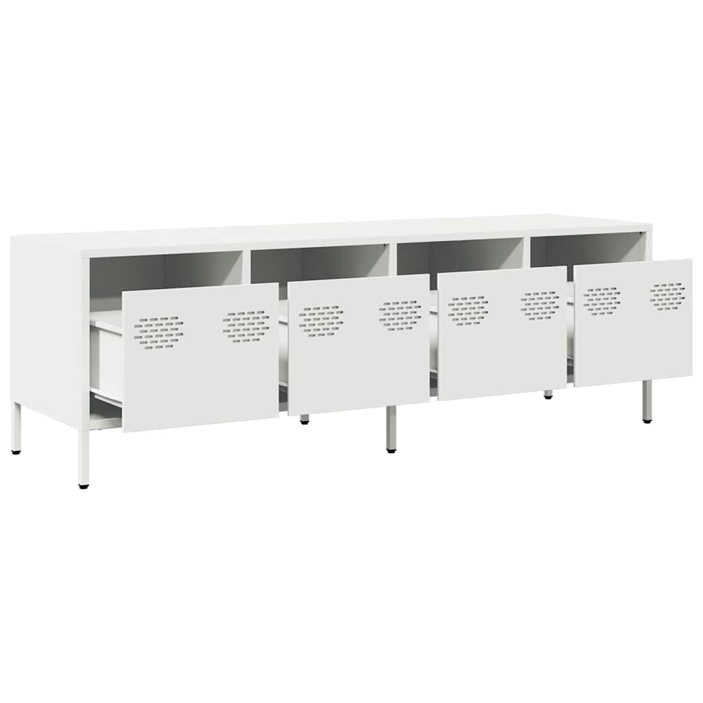 Industrial Steel 53 Inch TV Tele Stand Unit Cabinet With 4 Storage Drawers