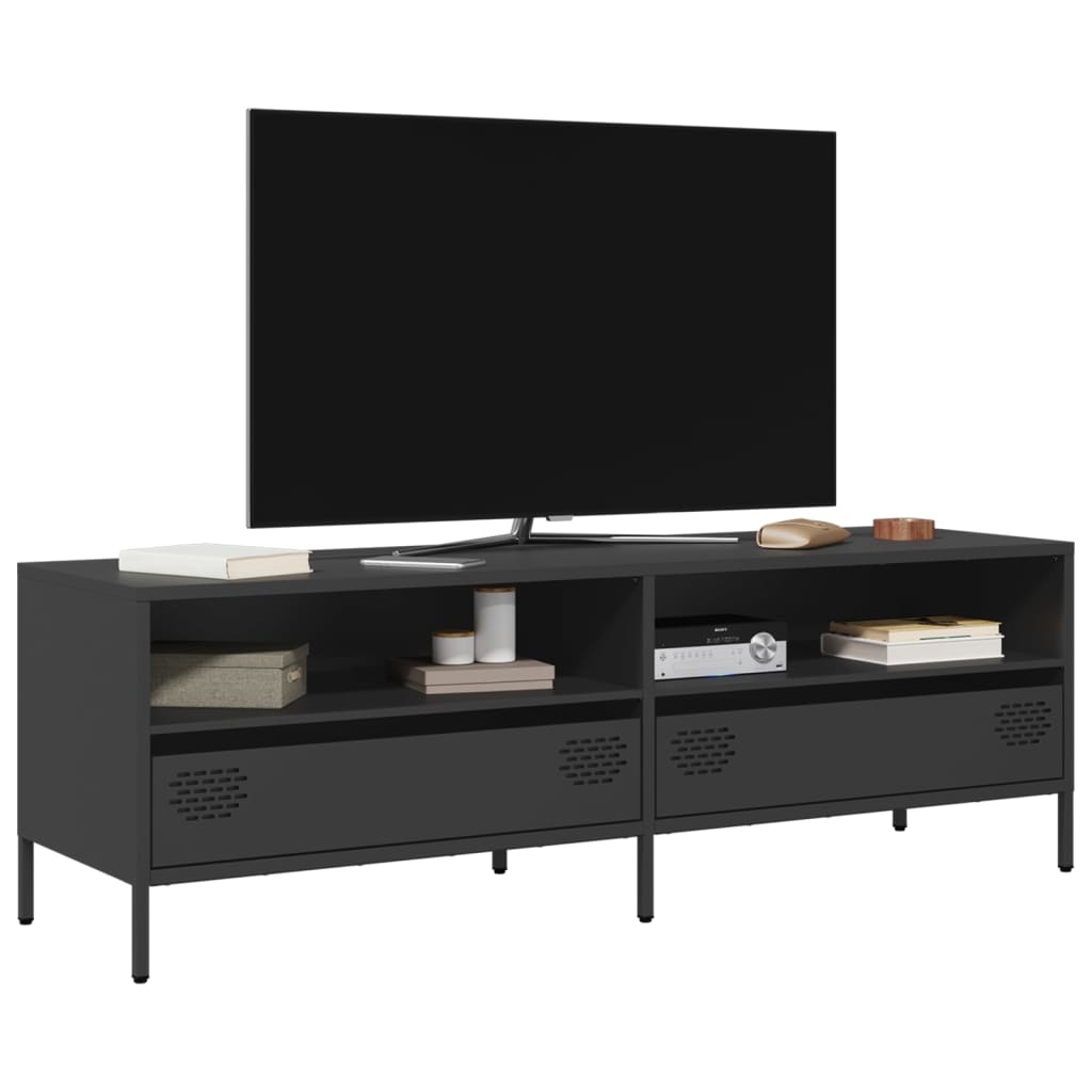 Industrial Steel 53 Inch TV Tele Stand Unit Cabinet With 2 Compartments & 2 Drawers