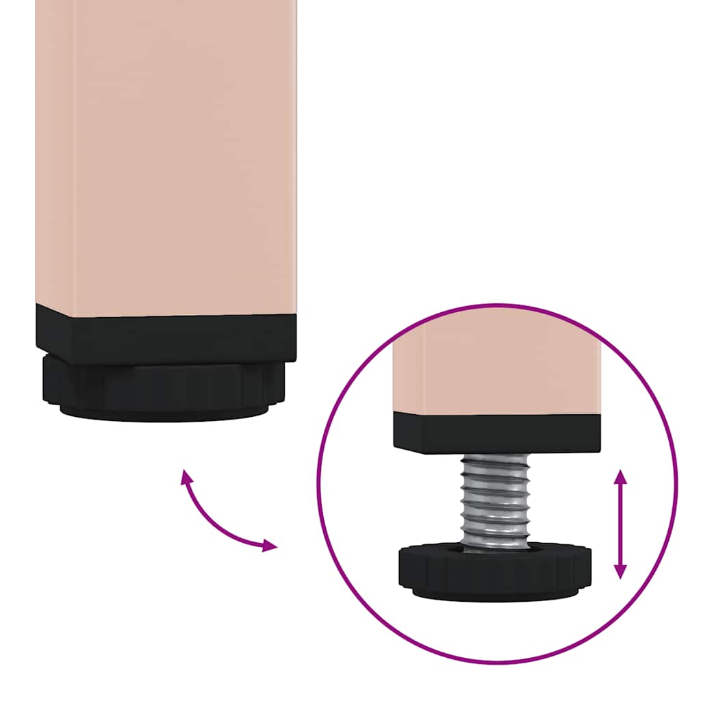 Industrial Steel 53 Inch TV Tele Stand Unit Cabinet With 2 Compartments & 2 Drawers