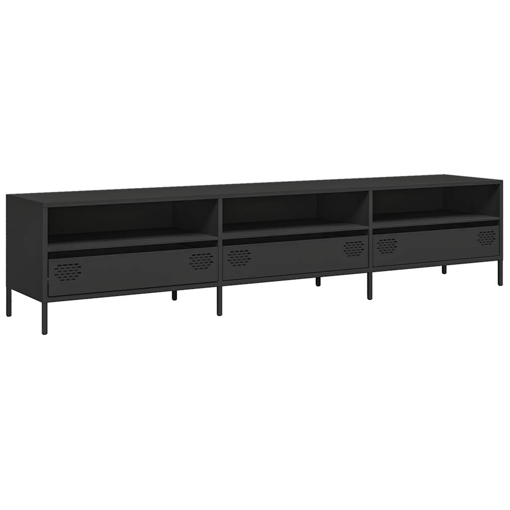 Industrial Steel 80 Inch TV Tele Stand Unit Cabinet With 3 Compartments & 3 Drawers