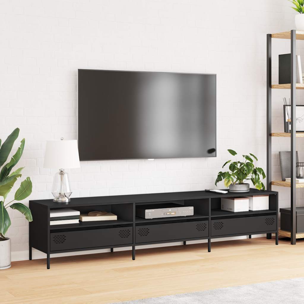 Industrial Steel 80 Inch TV Tele Stand Unit Cabinet With 3 Compartments & 3 Drawers
