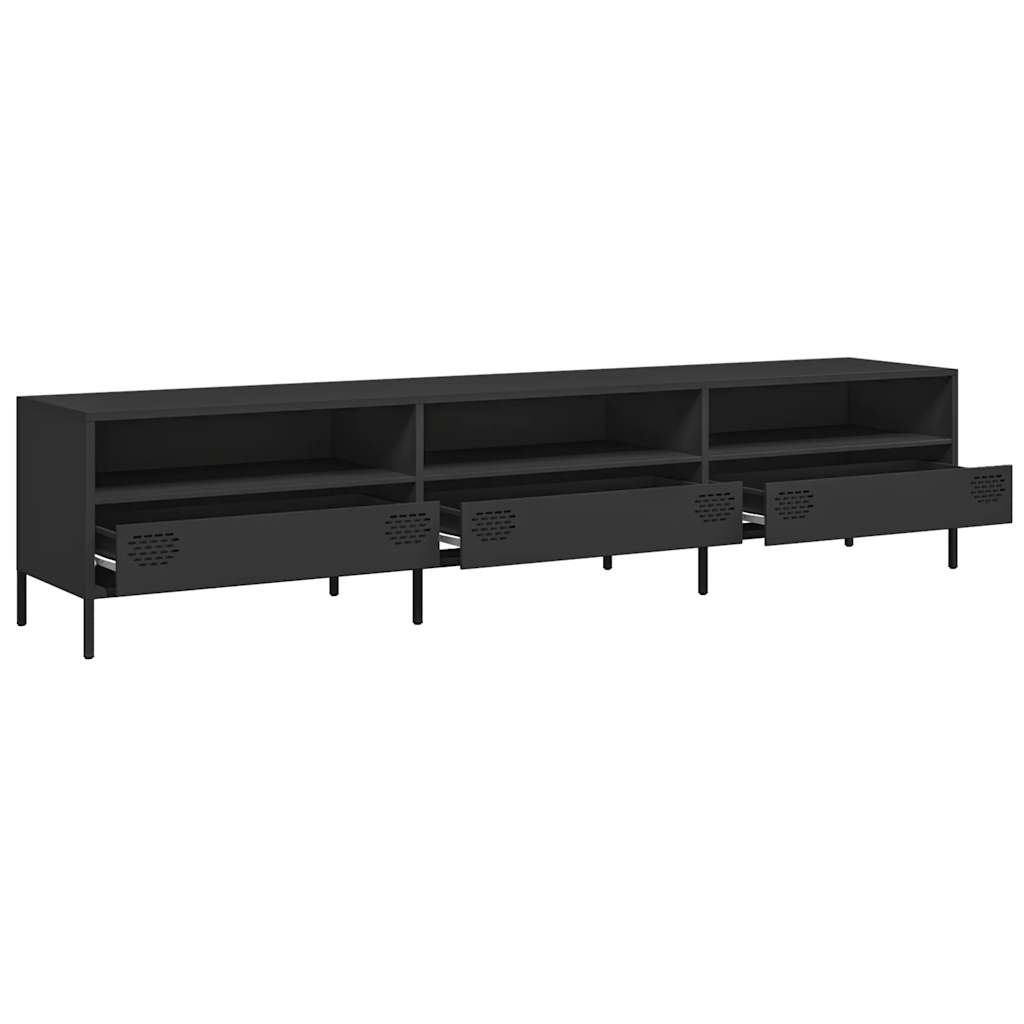 Industrial Steel 80 Inch TV Tele Stand Unit Cabinet With 3 Compartments & 3 Drawers