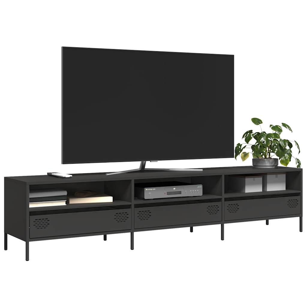 Industrial Steel 80 Inch TV Tele Stand Unit Cabinet With 3 Compartments & 3 Drawers