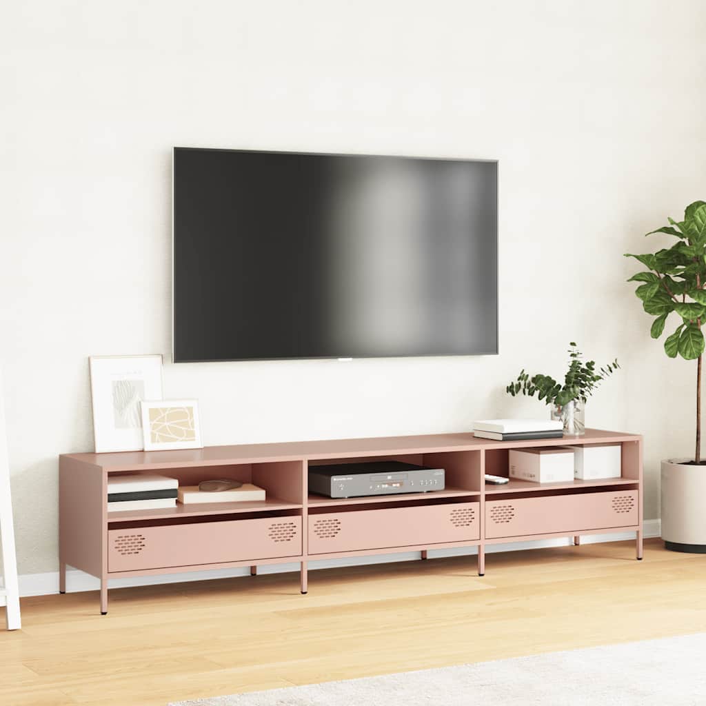 Industrial Steel 80 Inch TV Tele Stand Unit Cabinet With 3 Compartments & 3 Drawers
