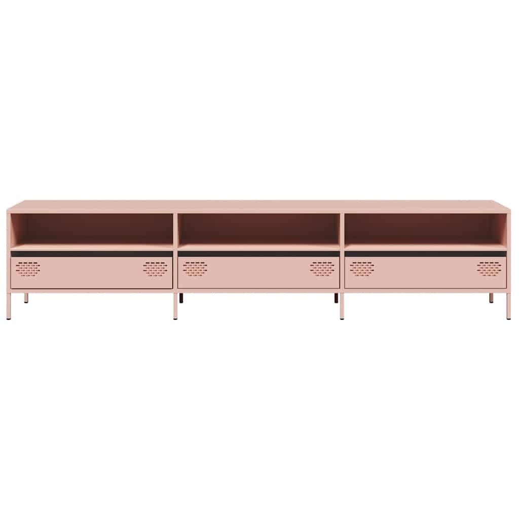 Industrial Steel 80 Inch TV Tele Stand Unit Cabinet With 3 Compartments & 3 Drawers