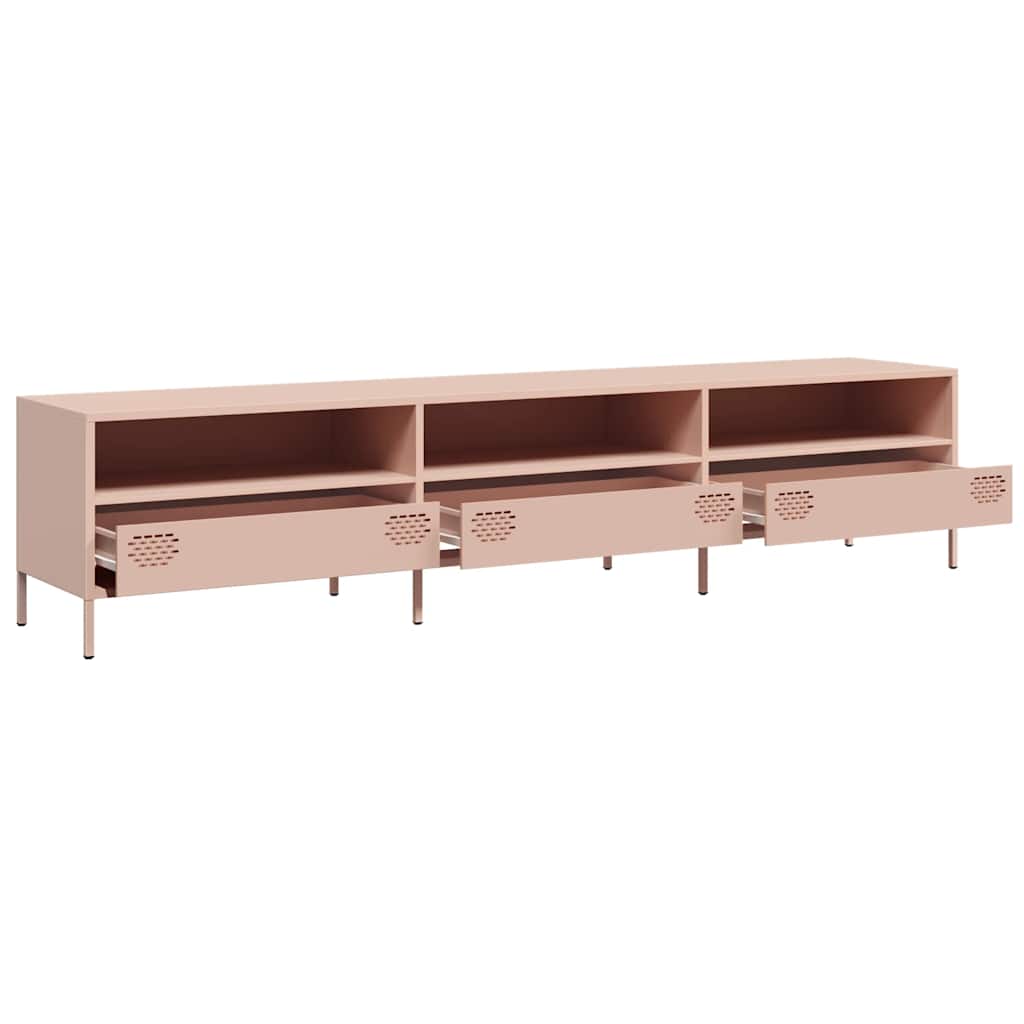 Industrial Steel 80 Inch TV Tele Stand Unit Cabinet With 3 Compartments & 3 Drawers