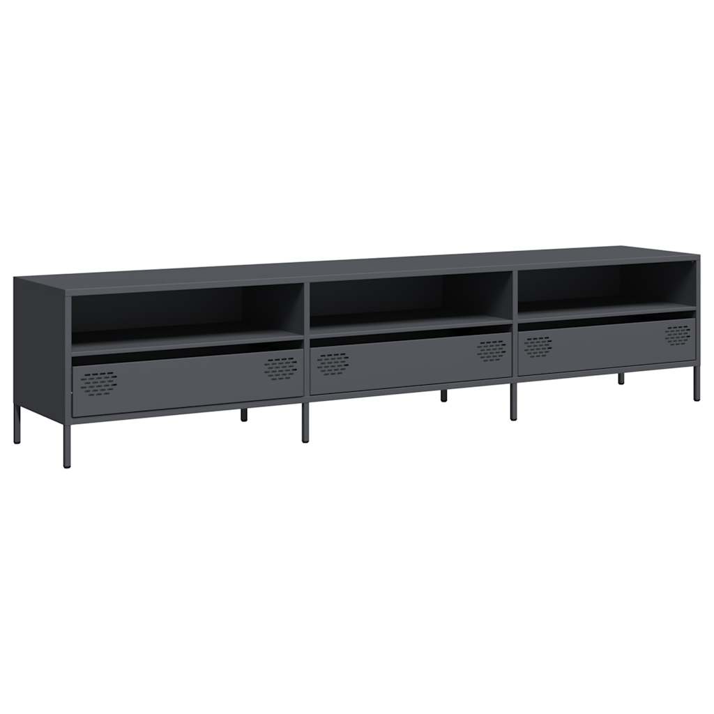 Industrial Steel 80 Inch TV Tele Stand Unit Cabinet With 3 Compartments & 3 Drawers