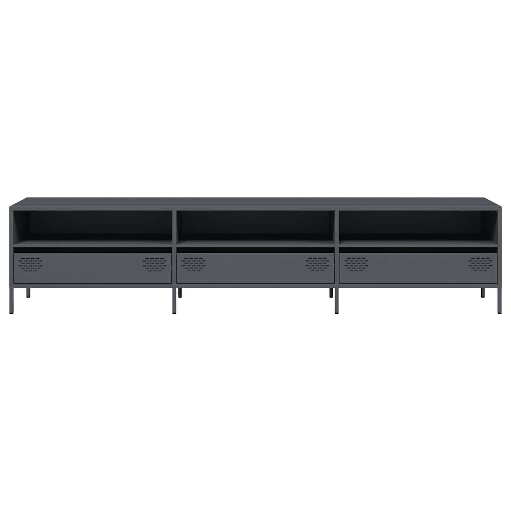 Industrial Steel 80 Inch TV Tele Stand Unit Cabinet With 3 Compartments & 3 Drawers