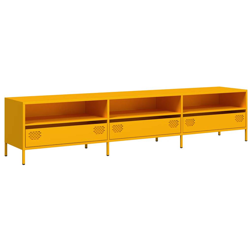 Industrial Steel 80 Inch TV Tele Stand Unit Cabinet With 3 Compartments & 3 Drawers