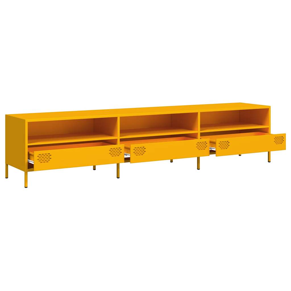 Industrial Steel 80 Inch TV Tele Stand Unit Cabinet With 3 Compartments & 3 Drawers