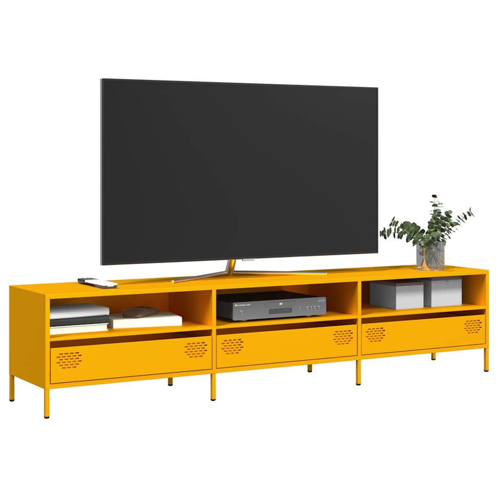 Industrial Steel 80 Inch TV Tele Stand Unit Cabinet With 3 Compartments & 3 Drawers