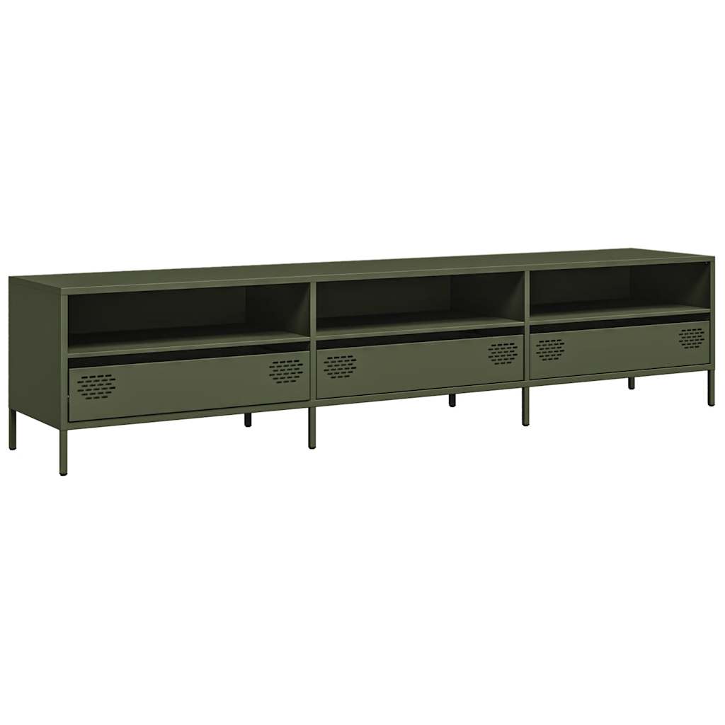 Industrial Steel 80 Inch TV Tele Stand Unit Cabinet With 3 Compartments & 3 Drawers