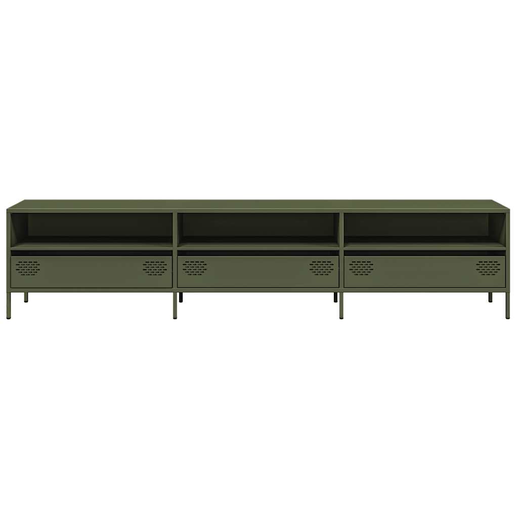 Industrial Steel 80 Inch TV Tele Stand Unit Cabinet With 3 Compartments & 3 Drawers