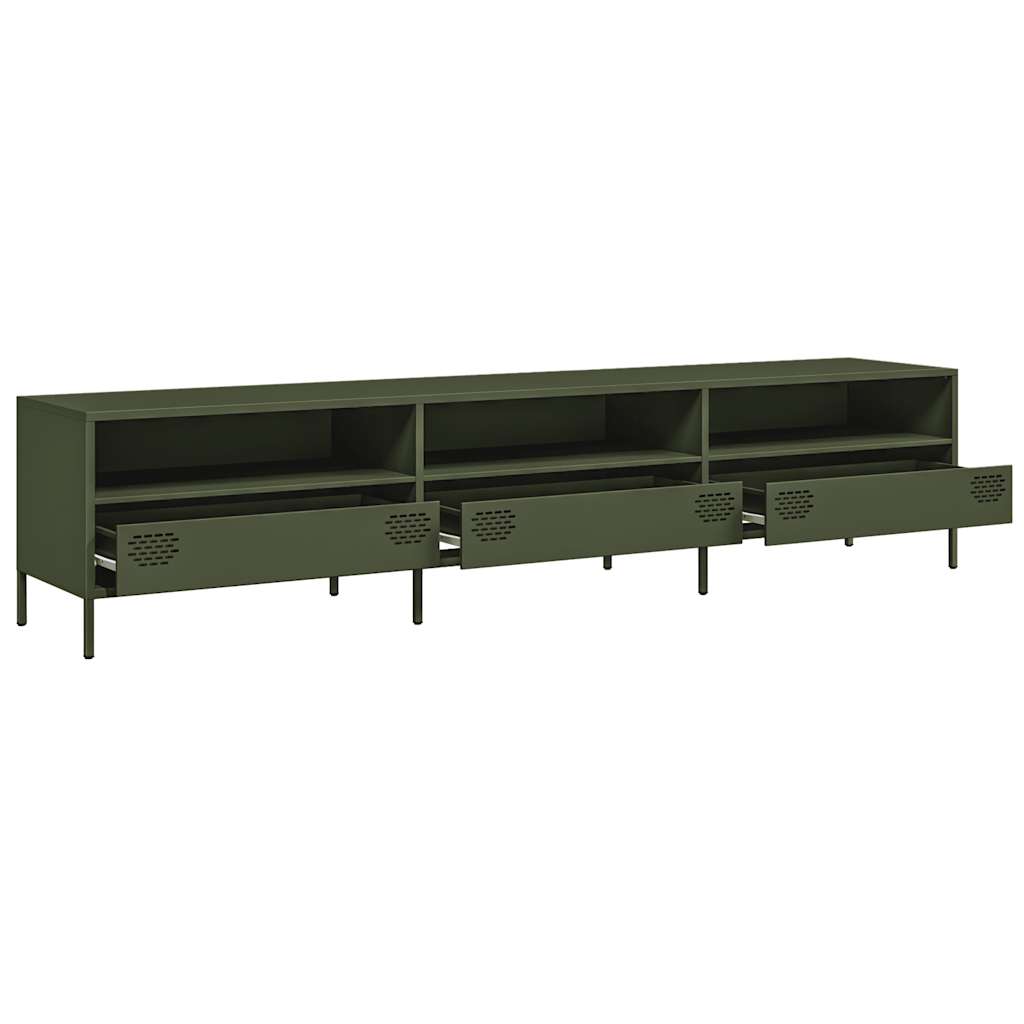 Industrial Steel 80 Inch TV Tele Stand Unit Cabinet With 3 Compartments & 3 Drawers