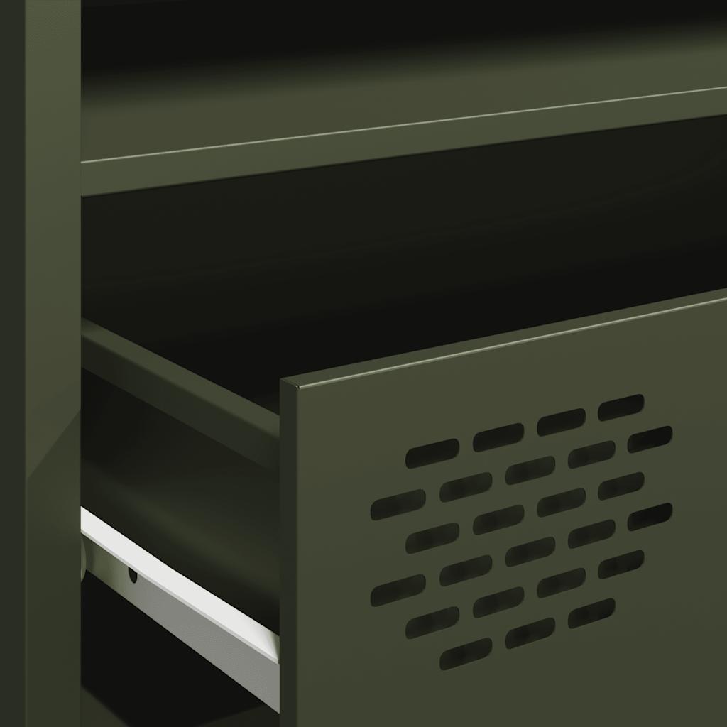 Industrial Steel 80 Inch TV Tele Stand Unit Cabinet With 3 Compartments & 3 Drawers