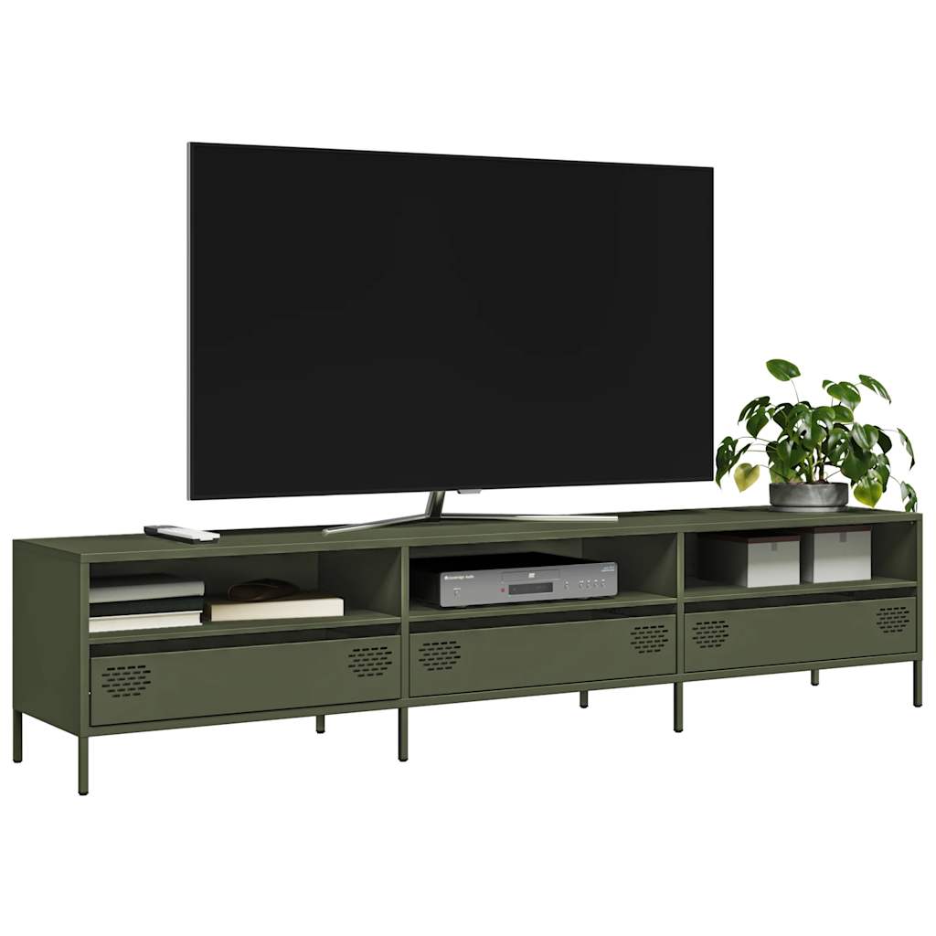 Industrial Steel 80 Inch TV Tele Stand Unit Cabinet With 3 Compartments & 3 Drawers