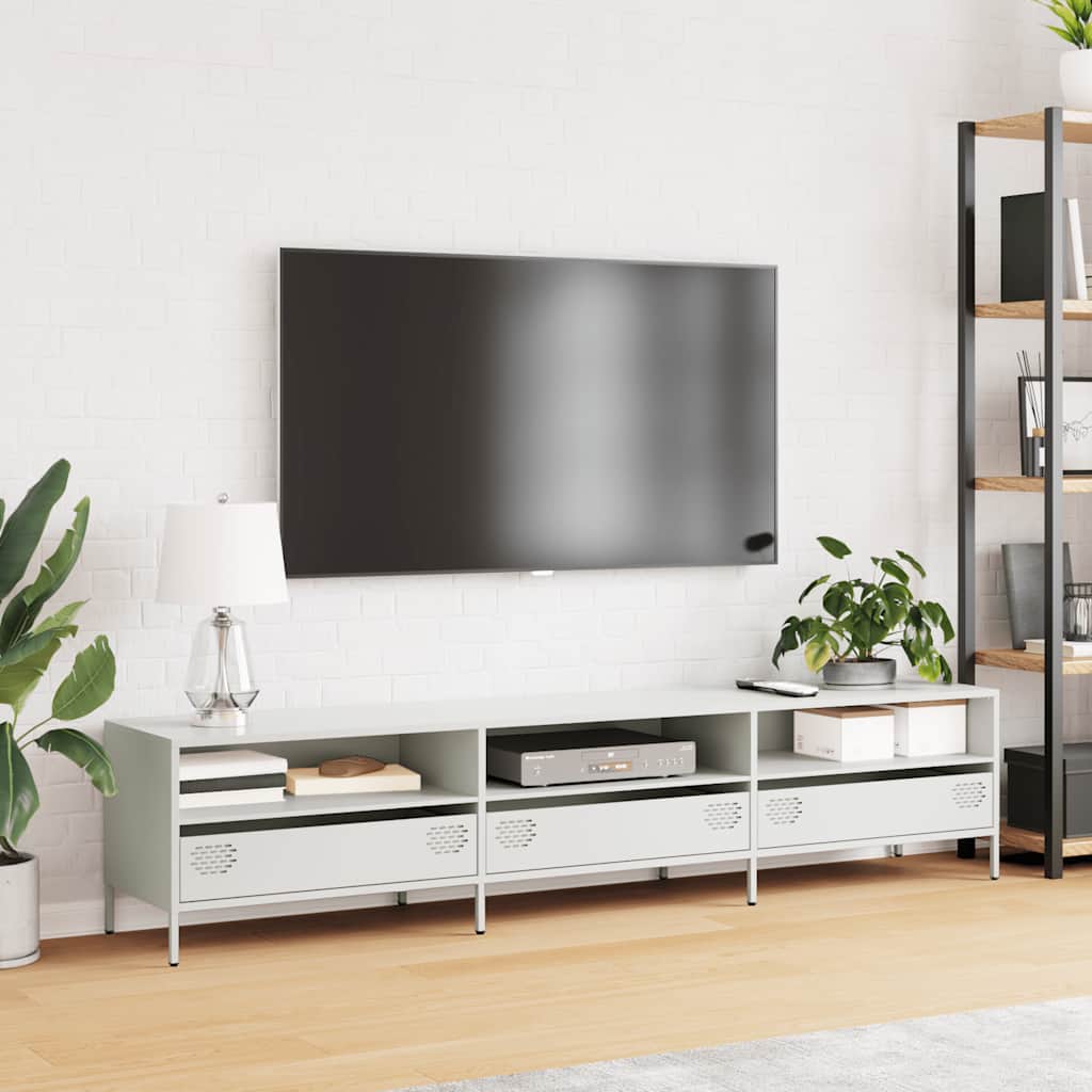 Industrial Steel 80 Inch TV Tele Stand Unit Cabinet With 3 Compartments & 3 Drawers
