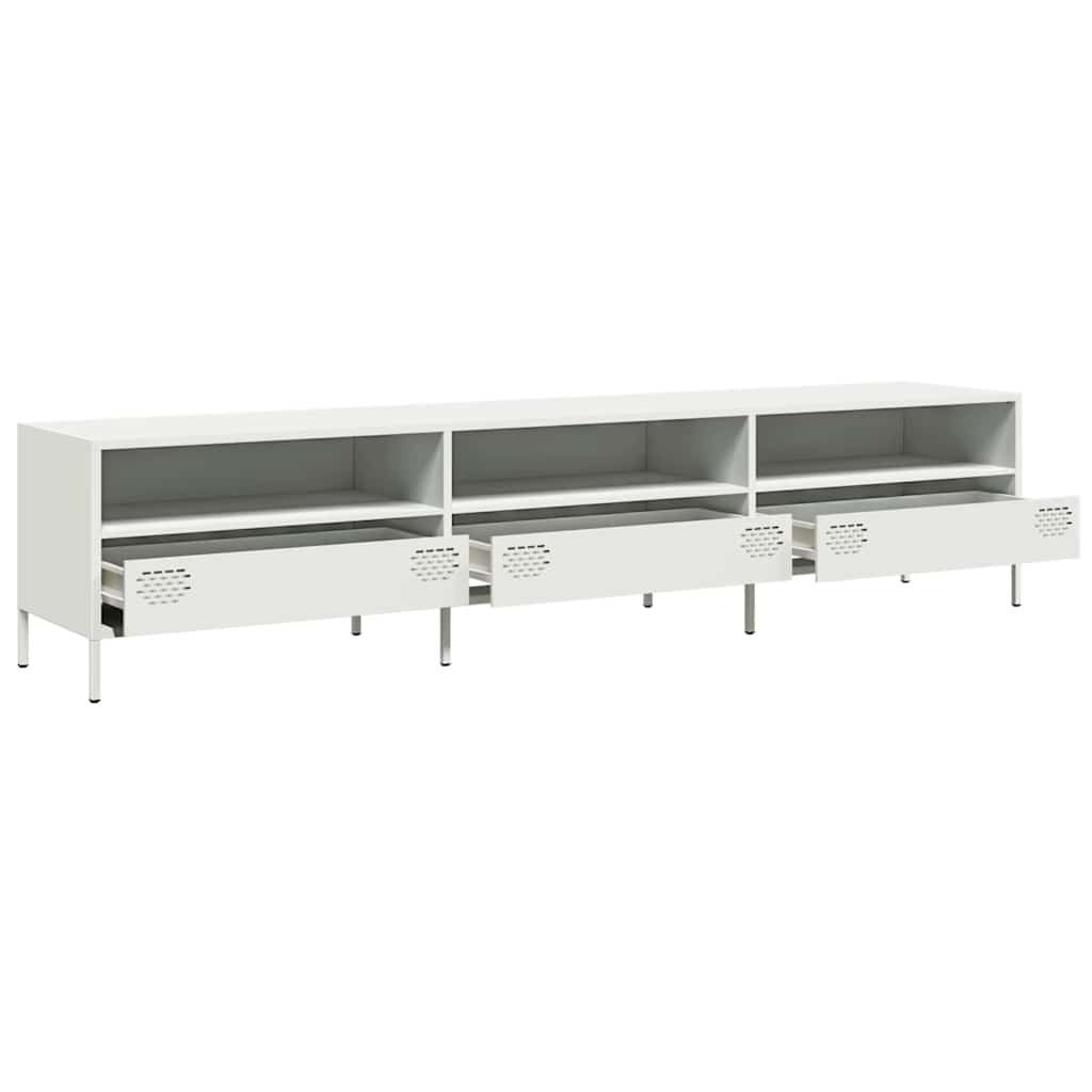 Industrial Steel 80 Inch TV Tele Stand Unit Cabinet With 3 Compartments & 3 Drawers