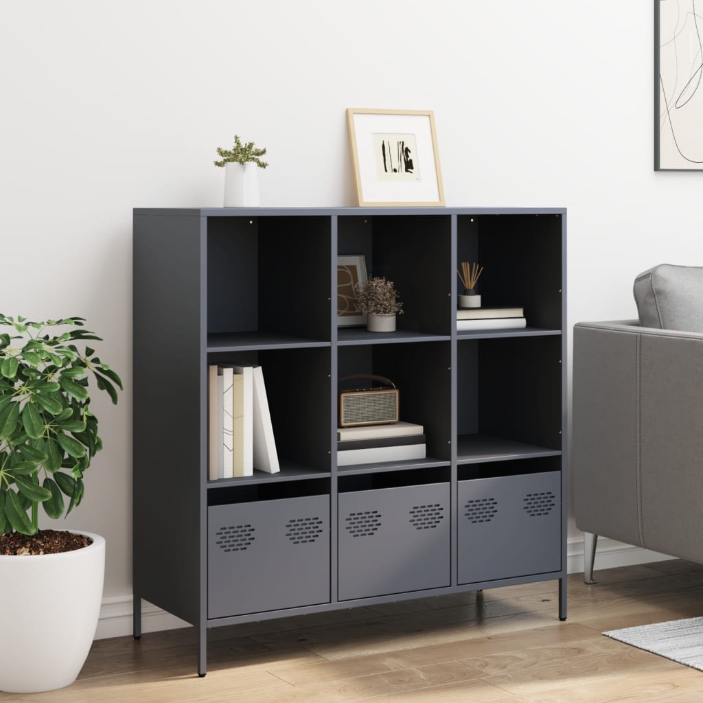 Highboard Anthracite 101.5x39x103.5 cm Steel