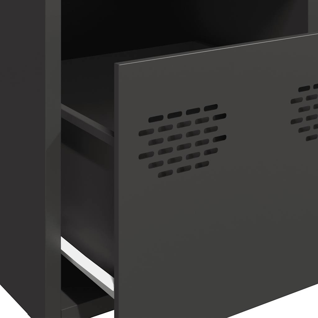 Highboard Black 39x35x103.5 cm Steel