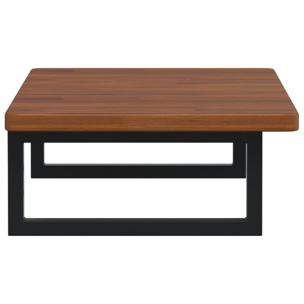 Basin Shelf Wall Mounted Steel and Solid Wood Oak