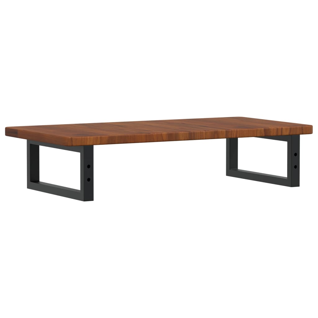 Basin Shelf Wall Mounted Steel and Solid Wood Oak