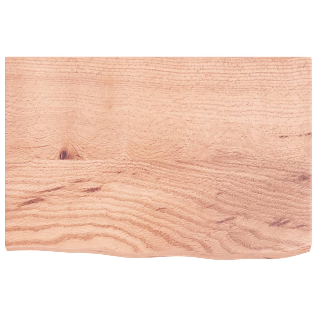 Basin Shelf Wall Mounted Steel and Solid Wood Oak