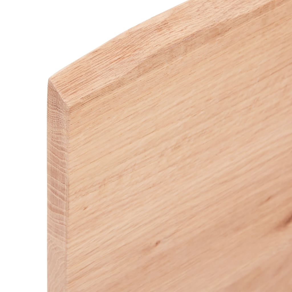 Basin Shelf Wall Mounted Steel and Solid Wood Oak