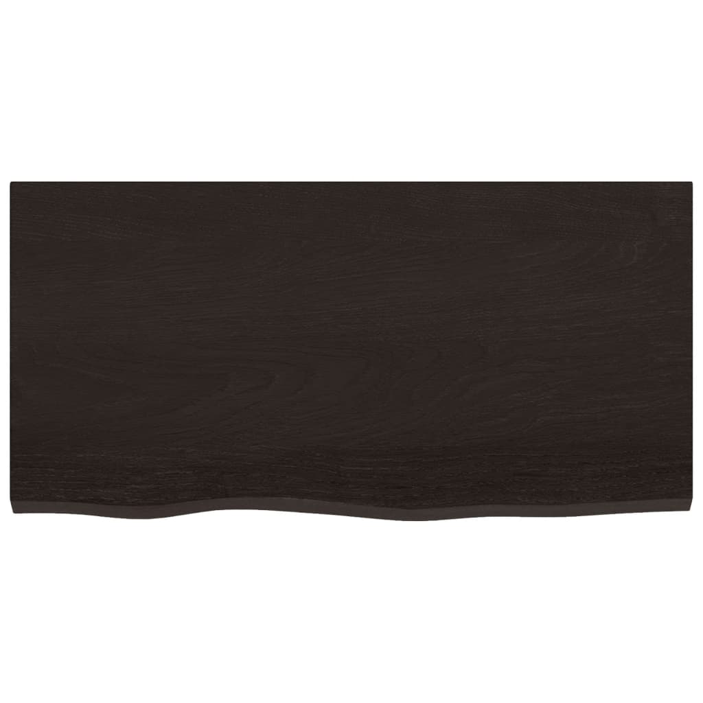 Basin Shelf Wall Mounted Steel and Solid Wood Oak