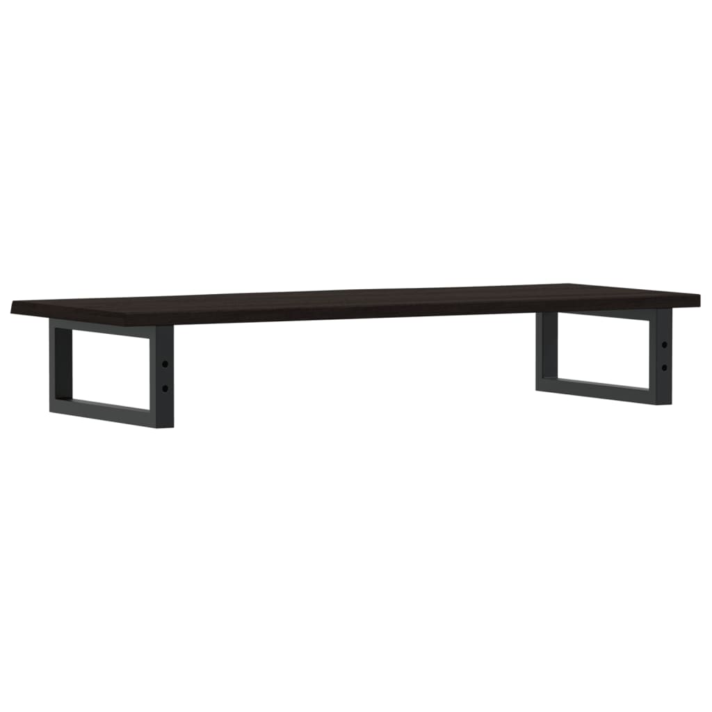 Basin Shelf Wall Mounted Steel and Solid Wood Oak
