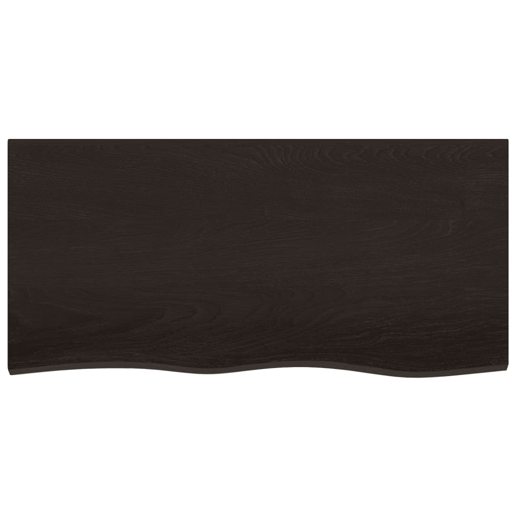 Basin Shelf Wall Mounted Steel and Solid Wood Oak