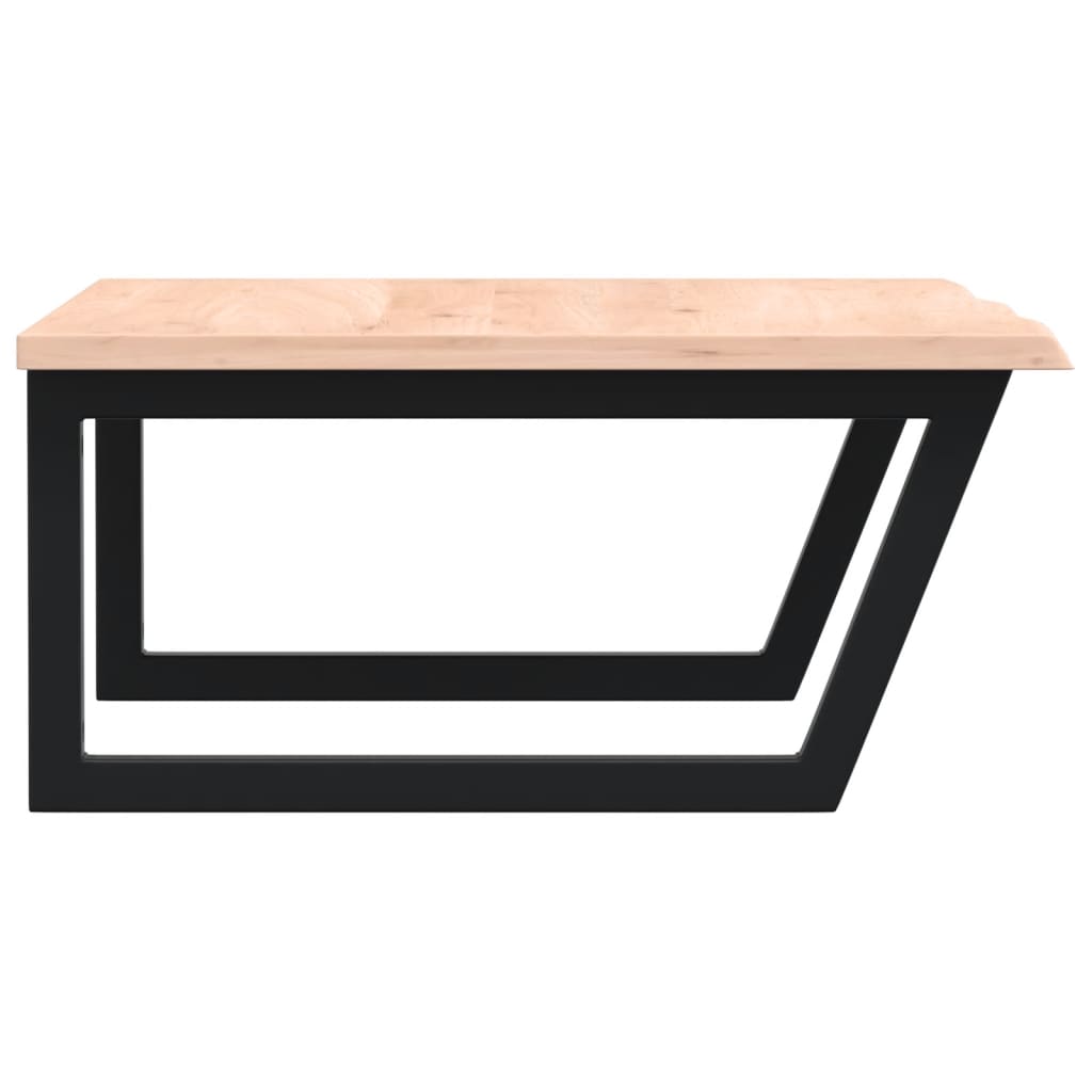 Basin Shelf Wall Mounted Steel and Solid Wood Oak