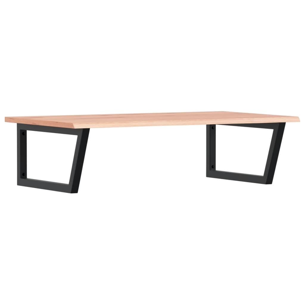 Basin Shelf Wall Mounted Steel and Solid Wood Oak