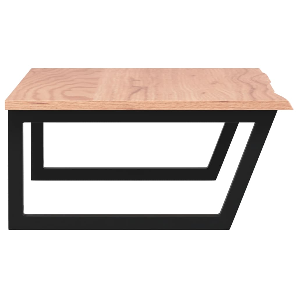 Basin Shelf Wall Mounted Steel and Solid Wood Oak