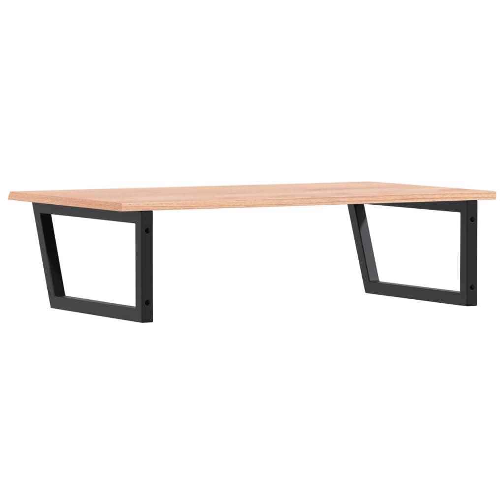 Basin Shelf Wall Mounted Steel and Solid Wood Oak