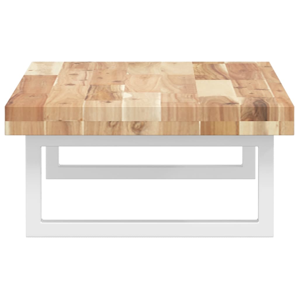 Basin Shelf Wall Mounted Steel and Solid Wood Acacia