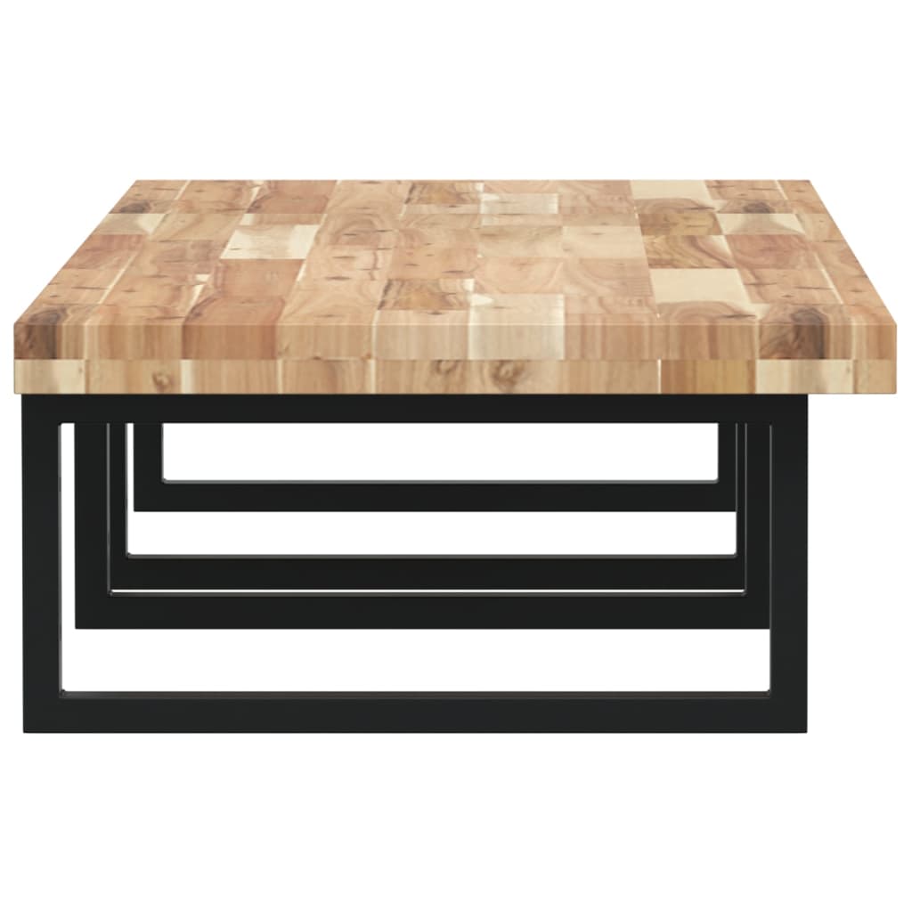 Basin Shelf Wall Mounted Steel and Solid Wood Acacia