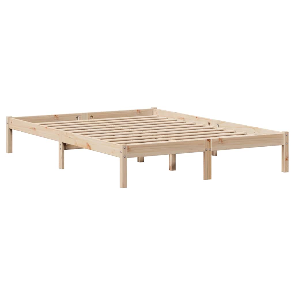 Bed Frame without Mattress 140x200 cm Solid Wood Pine