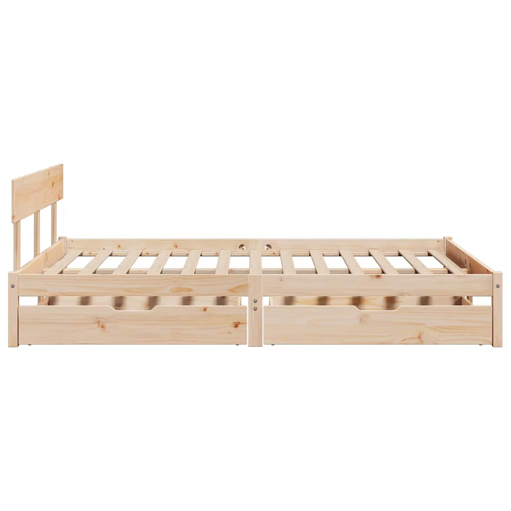 Bed Frame without Mattress 120x190 cm Small Double Solid Wood Pine
