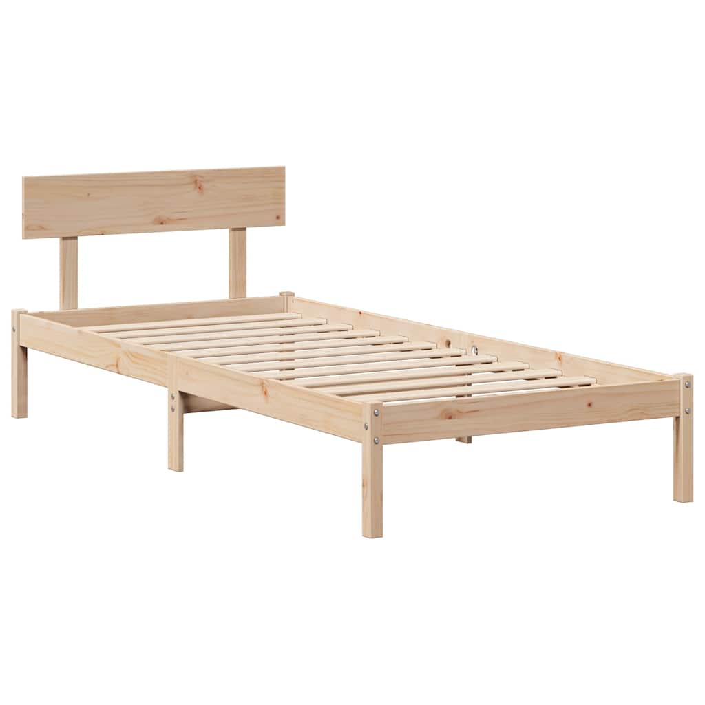 Bed Frame without Mattress 90x200 cm Solid Wood Pine