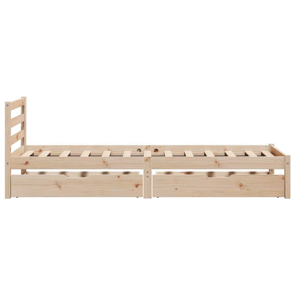 Bed Frame without Mattress 90x200 cm Solid Wood Pine