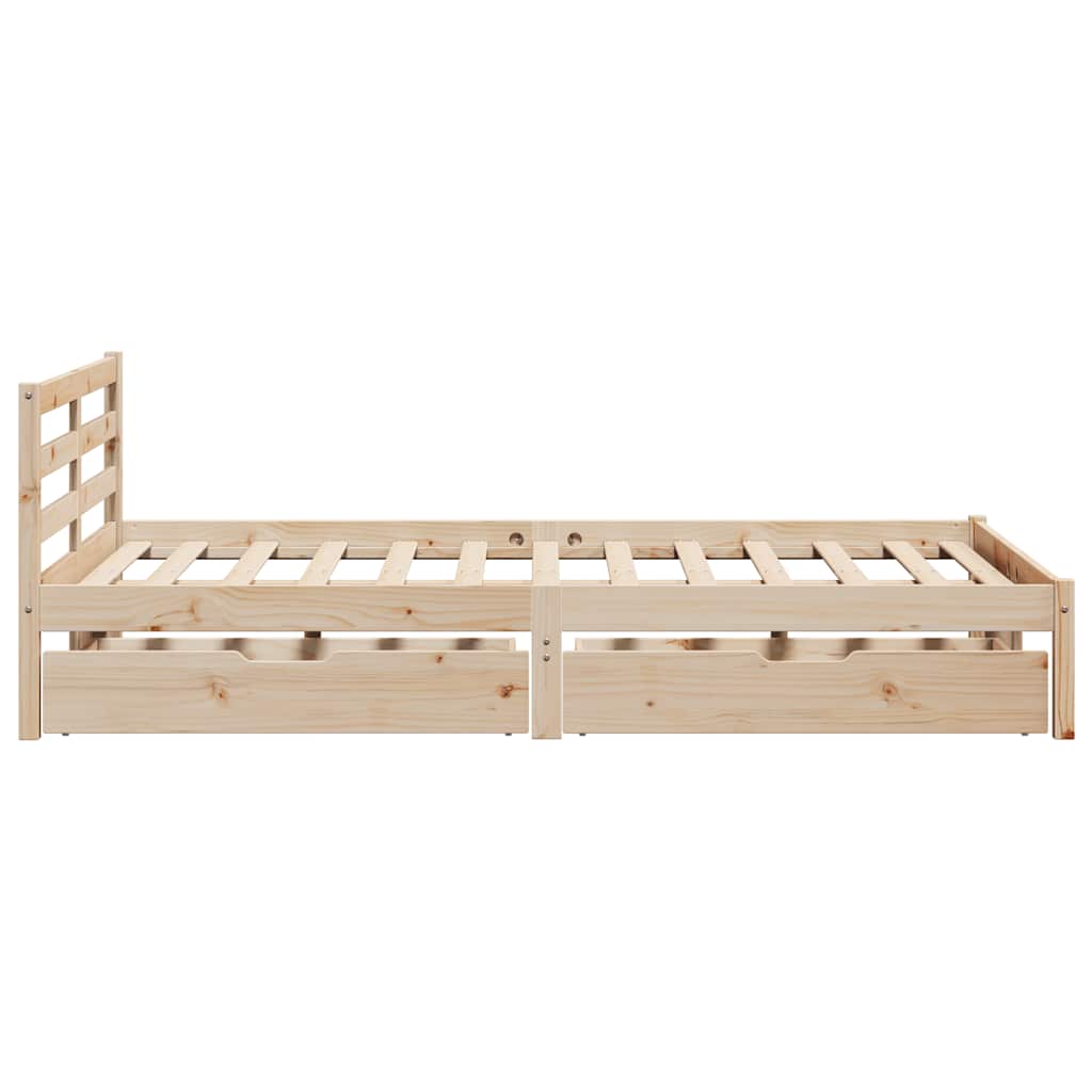 Bed Frame without Mattress 160x200 cm Solid Wood Pine