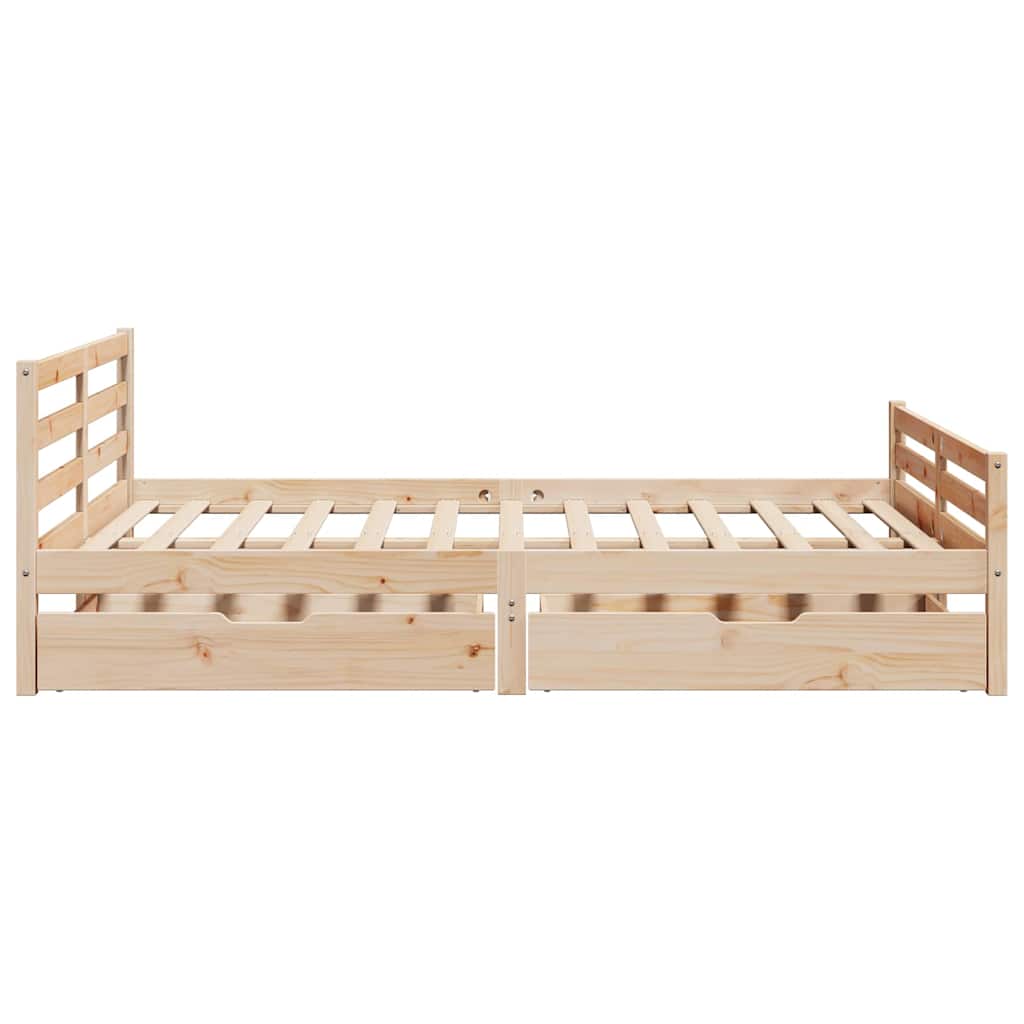 Bed Frame without Mattress 140x200 cm Solid Wood Pine