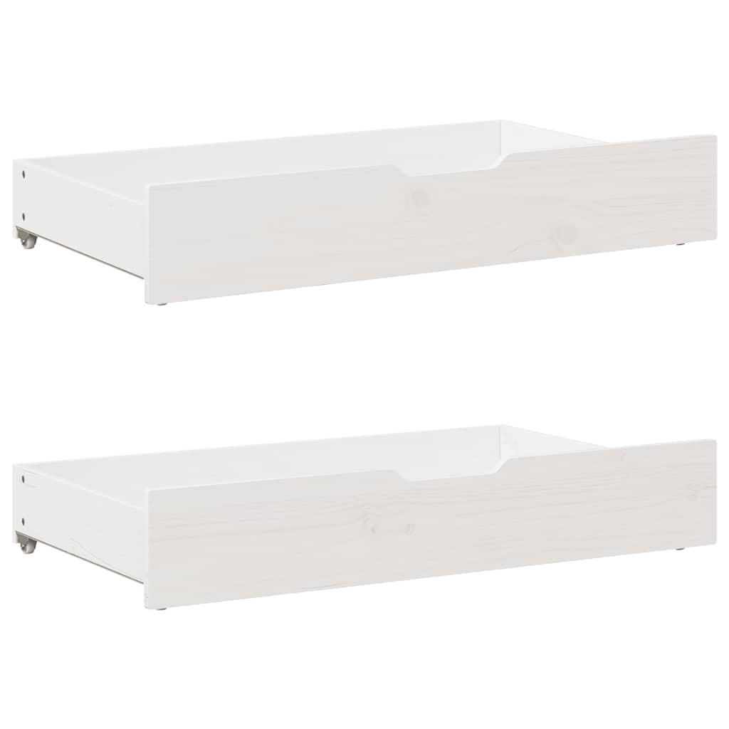 Bed Frame without Mattress White 150x200 cm King Size Solid Wood Pine